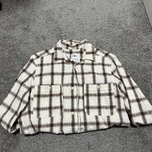 Zara Button Up Plaid